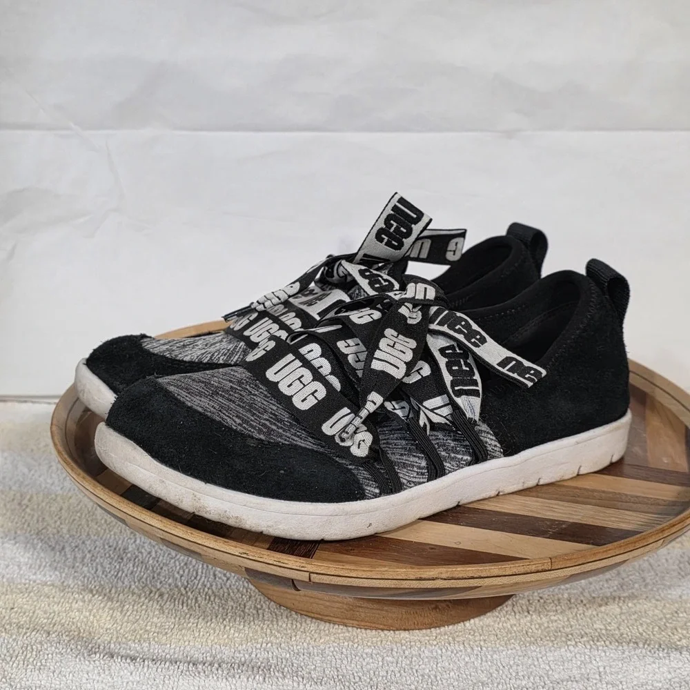 UGG SEAWAY SNEAKER  Women's Girls Size 4 (Youth) Ribbon Laces Shimmer